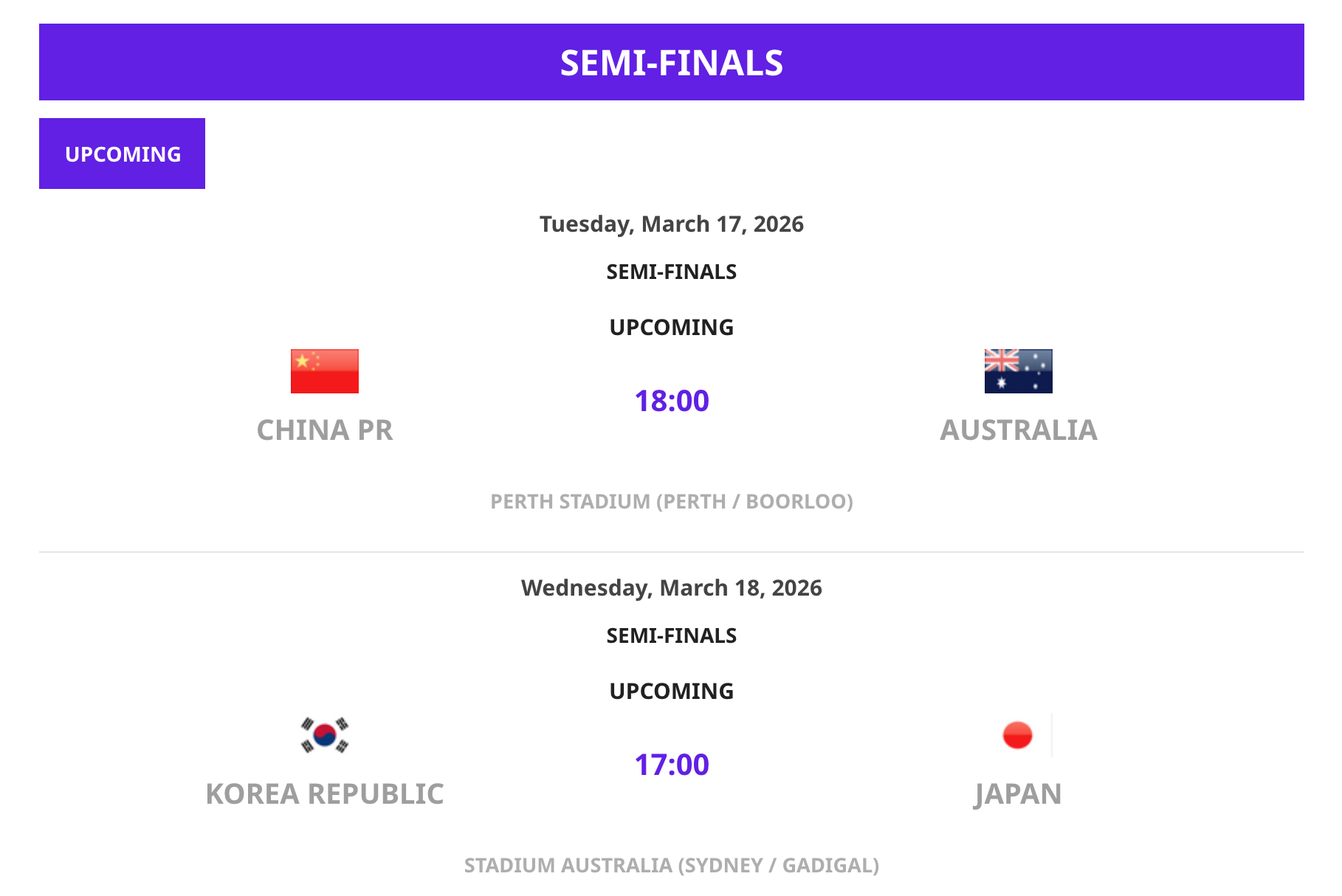 乐彩网17500cn-女足亚洲杯半决赛：日韩相遇 中国女足对阵东道主澳大利亚